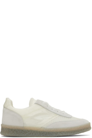 22AW【MM6】Sneakers Court 6 スニーカー ファブリック MM6 Maison Margielaのホワイト 6 Court スニーカーがセール中