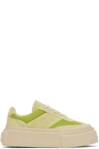 MM6 Maison Margiela - Green Crosta London & Mesh Sneakers