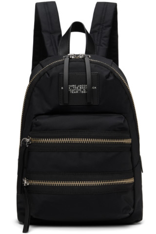 Marc Jacobs: Black 'The Biker Nylon Medium' Backpack | SSENSE