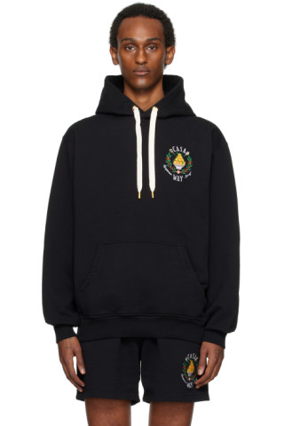 Casablanca: Black 'Casa Way' Hoodie | SSENSE