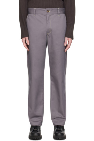 SSENSE Exclusive Gray Trousers by Metalwood Studio on Sale SSENSE Exclusive Gray Trousers by Metalwood Studio on Sale