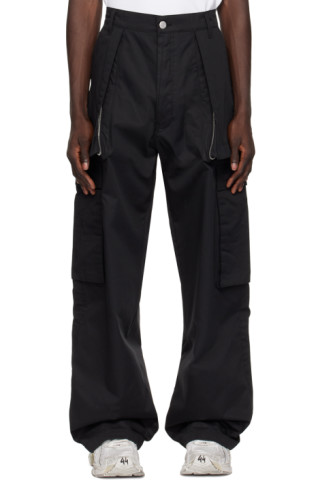 ブラック ワイドレッグカーゴパンツ B1ARCHIVEのブラック ワイドレッグ カーゴパンツがセール中