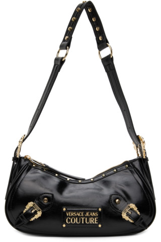 Versace Jeans Couture Black Graphic Shoulder Bag