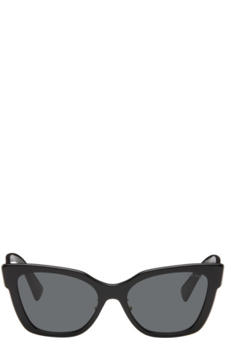 Miu Miu Eyewear Black Cat-Eye Glasses