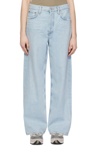 AGOLDE: Blue Low Slung Baggy Jeans | SSENSE