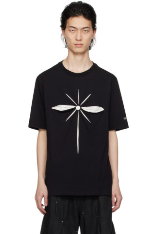 【関税込み】KUSIKOHC ブラック プリント 長袖Tシャツ 241216M213003_1.jpg