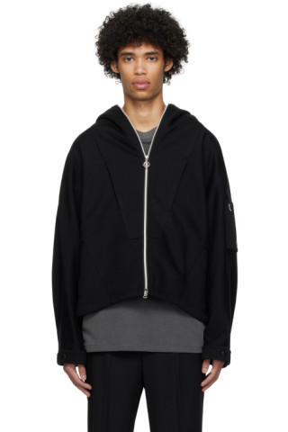 SOLID HOMME ブラックフードボンバージャケット Solid Hommeのブラック フードジャケットがセール中