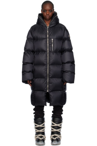 Rick Owens: Black Moncler Edition Down Coat | SSENSE