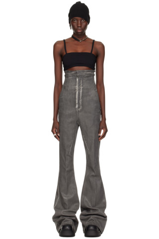 Gray Dirt Bolan Jeans by Rick Owens on Sale