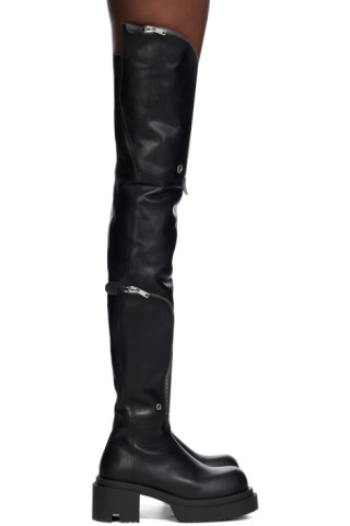 【関税込み】Rick Owens ブラック Bauhaus Wader Bogun ブーツ Black Bauhaus Wader Bogun Boots by Rick Owens on Sale