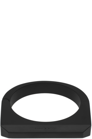 Rick Owens Black Beveled Bangle Bracelet