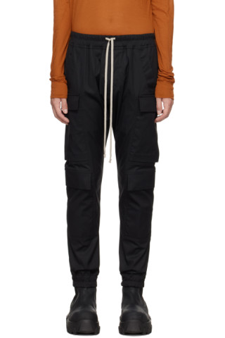 Black Mastodon Mega Cargo Pants by Rick Owens on Sale Black Mastodon Mega Cargo Pants by Rick Owens on Sale
