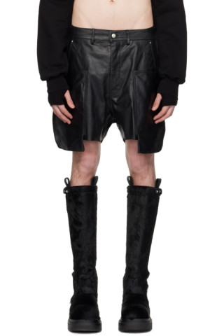 Leather shorts in black - Rick Owens