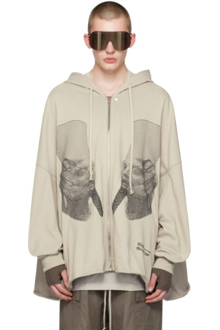 Rick Owens: Off-White Peter Hoodie | SSENSE Rick Owens: Off-White Peter Hoodie | SSENSE