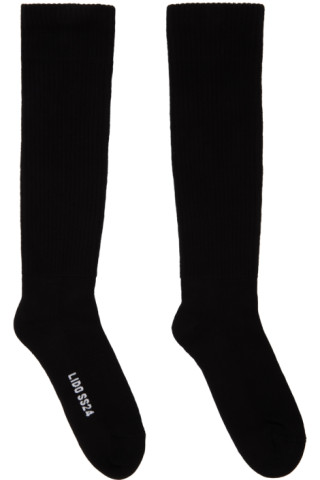 Rick Owens: Black Knee High Socks | SSENSE