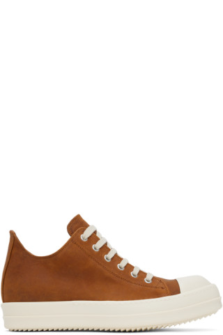 Rick Owens: Orange Low Sneakers | SSENSE