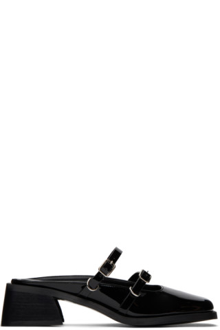 【関税込み】Justine Clenquet ブラック Andie Patent ミュール Justine Clenquetのブラック Andie Patent ミュールがセール中