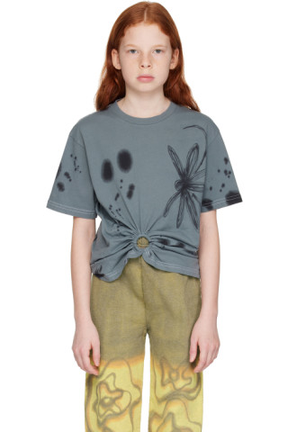 Collina Strada - キッズ｜SSENSE限定 グレー Flower Burst Tシャツ