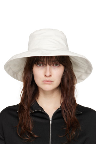 【関税込み】Jil Sander オフホワイト バケット ビーチハット Jil Sanderのホワイト バケット ビーチハットがセール中