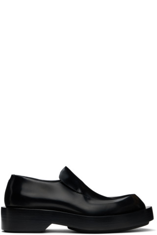 Jil Sander: ブラック レザー ローファー | SSENSE 日本 Jil Sander: ブラック レザー ローファー | SSENSE 日本