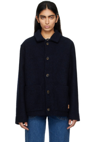 【関税込み】A.P.C. ネイビー Thais ジャケット A.P.C.のネイビー Thais ジャケットがセール中
