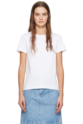 Tシャツ・カットソー A.P.C. Women's DENISE Denise Short Sleeve T-Shirt COEZCF2684 A.P.C. Denise T-Shirt - AirRobe