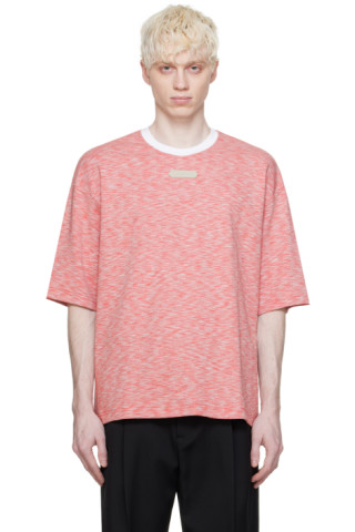 【関税込み】Lanvin レッド ヘザー Tシャツ 241254M213015_1.jpg