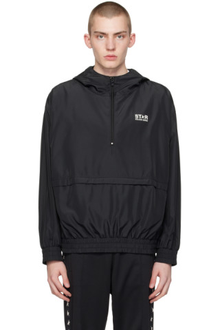 アウターその他 Golden JACKET (GWP02265P001939) Golden Goose: Black Hooded Jacket | SSENSE