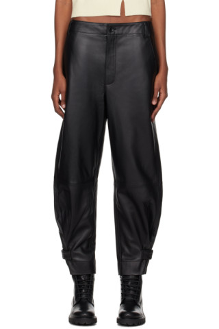 Black Proenza Schouler White Label Leather Pants by Proenza