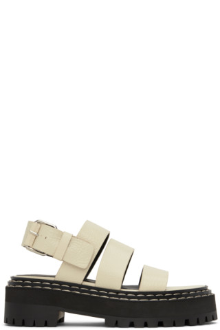 【関税込み】Proenza Schouler オフホワイト ラグ サンダル Proenza Schoulerのオフホワイト ラグ サンダルがセール中