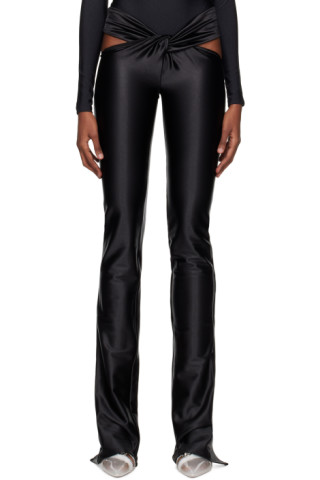 Black Cut-Out Trousers by Coperni on Sale