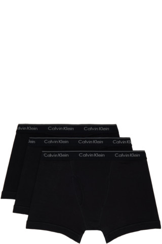 Calvin Klein Underwear: Three-Pack Black Boxer Briefs