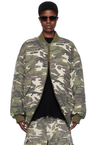We11doneのグリーン 迷彩 ボンバージャケットがセール中