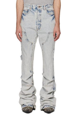 【we11done】ブルー Wave ジーンズ we11done】ブルー Wave ジーンズ