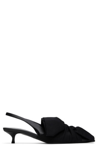Black Knife Chemise 40mm Slingback Heels by Balenciaga on Sale