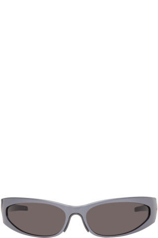 Gray Wraparound Sunglasses by Balenciaga on Sale Gray Wraparound Sunglasses by Balenciaga on Sale