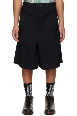Comme des Garçons Homme Plus: ブラック レイヤード ショート Comme des Garçons Homme Plus: ブラック レイヤード ショート