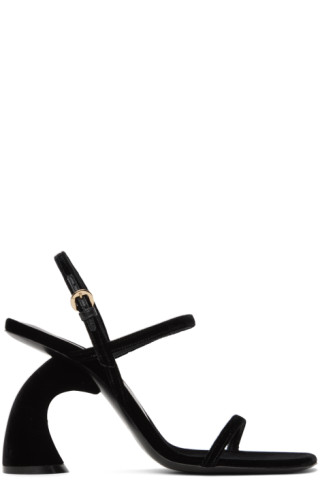 【関税込み】Dries Van Noten ブラック トングヒール サンダル 241358F125009_1.jpg