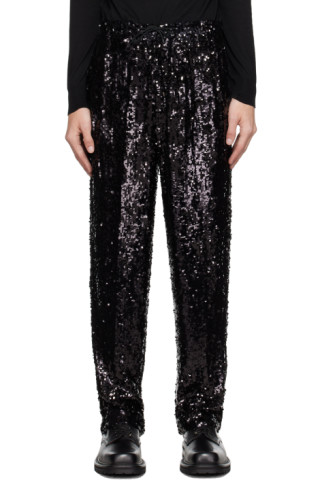 【関税込み】Dries Van Noten ブラック ビスコース トラウザーズ org.jpg