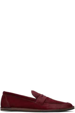 【関税込み】The Row バーガンディ Cary ローファー THE ROW | Cary Pony Hair Leather Loafers | Women | Lane Crawford
