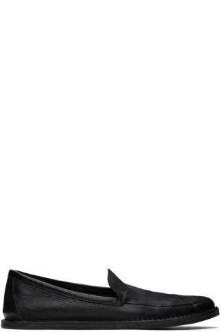 【関税込み】The Row ブラック Cary V1 ローファー The Row: Black Cary V1 Loafers | SSENSE