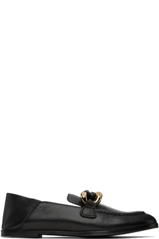 【関税込み】See by Chloe タン Monyca ローファー Black Monyca Loafer by See by Chloé on Sale