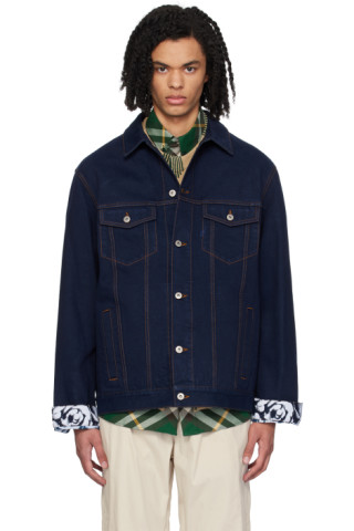 ✨極美品 BURBERRY BLUE LABEL リブ襟袖 デニムジャケット ✨極美品 BURBERRY BLUE LABEL リブ襟袖 デニムジャケット