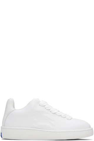 スニーカー BURBERRY White Leather Box Sneakers White Leather Box Sneakers by Burberry on Sale