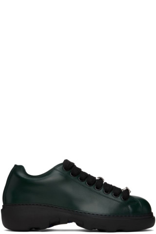 【関税込み】Burberry ブラウン Ranger レザースニーカー Burberryのグリーン Ranger レザースニーカーがセール中