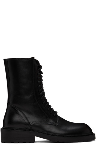 ANN DEMEULEMEESTER サイドジップ ブーツ 37.5 ブラック ANN DEMEULEMEESTER サイドジップ ブーツ 37.5 ブラック