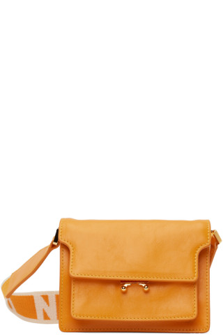 Orange Trunk Soft Mini Bag by Marni on Sale Orange Trunk Soft Mini Bag by Marni on Sale