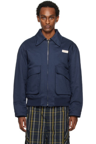 おしくらまんじゅう MARNI ネイビー ウールジャケット 241379M180001_1.jpg