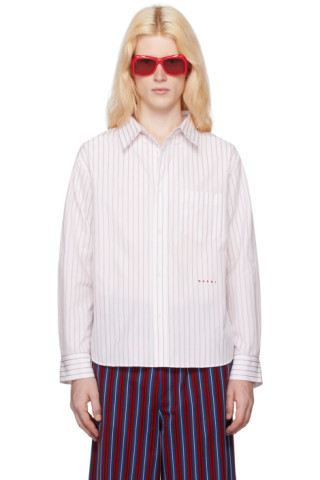 Marniのホワイト ストライプ シャツがセール中