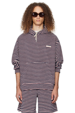 【関税込み】Marni ネイビー ボーダー フーディ 241379M204004_1.jpg
